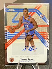 2025-26 Thomas Sorber RC AUTO Topps Chrome Basketball Next Stop Signatures OKC🔥