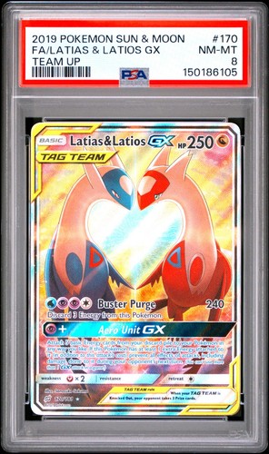 Latias & Latios-GX graded PSA 8 for sale on eBay