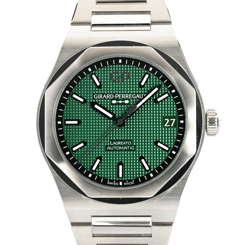 GIRARD-PERREGAUX Laureato 42Mm 81010-11-3153-1CM Green Men's Used Watch #61012