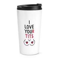 Gift Base I Love You Ihr Reisebecher 16Oz Isolierte Tasse Metall 1 StüCk Weiß