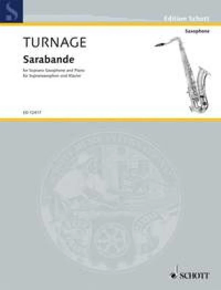 Sarabande Score and part soprano saxophone and piano (advanced) Turnage for sopr - Image 2 of 4