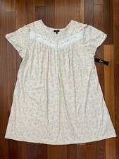 Aria Collection Intimates Nightgown Gown House Dress XL Pink Floral Cotton/Poly
