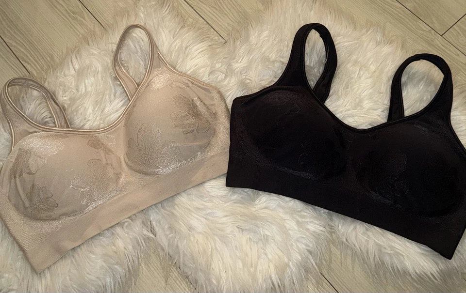 2 sujetadores Bali 3488 Comfort Revolution sin cables florales sin costuras para mujer XL XLarge Foto 2 de 4