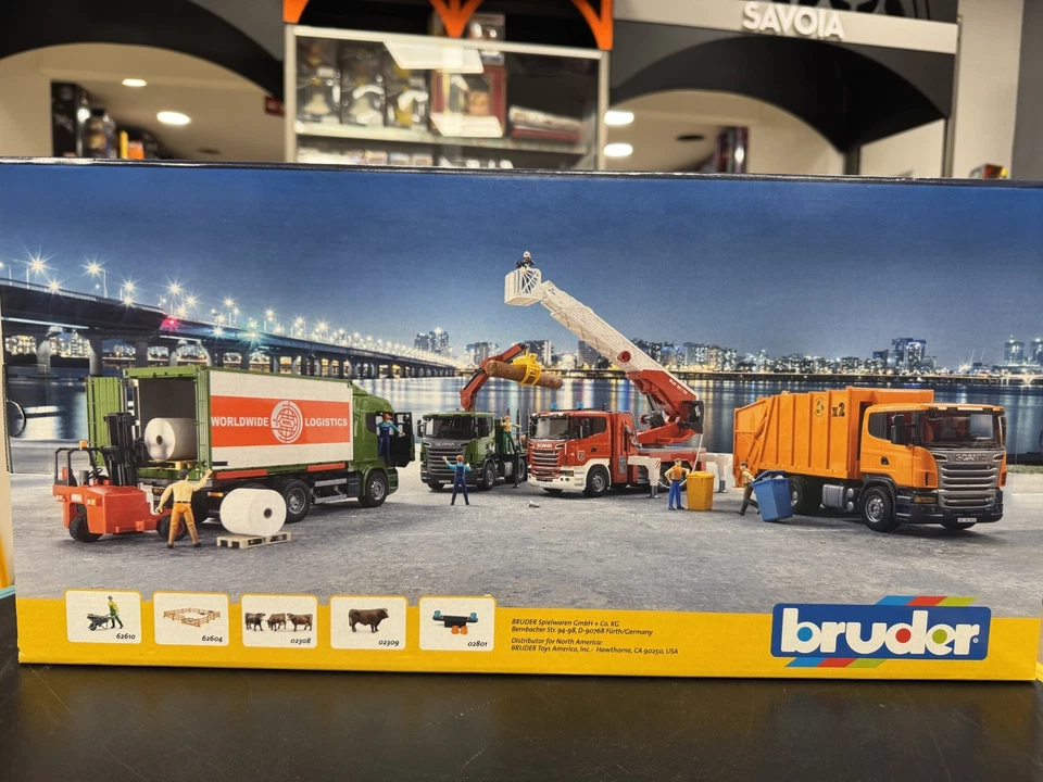 BRUDER 03549 - scala 1:16 - SCANIA TRASPORTO ANIMALI CON MUCCA - FUORI CATALOGO - Immagine 3 di 4