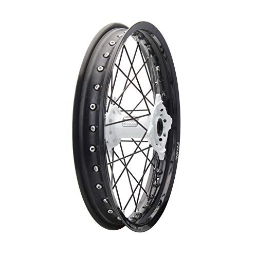 Tusk Impact Complete Rear Wheel 18 x 2.15 Black Rim/Black Spoke/White Hub