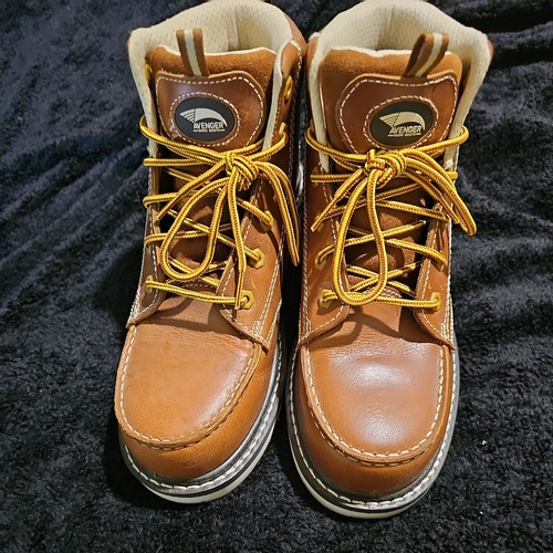 New AVENGER WEDGE WOMEN'S MOC CARBON TOE ELECTRICAL HAZARD Work Boot Sz 8.5 $150
