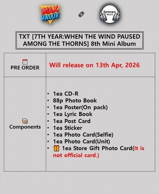 TXT [7TH YEAR:WHEN THE WIND PAUSED AMONG THE THORNS] 8th Mini