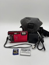 Olympus Tough TG-820 12.0MP Digital Camera Red w/5x Zoom Waterproof Bundle