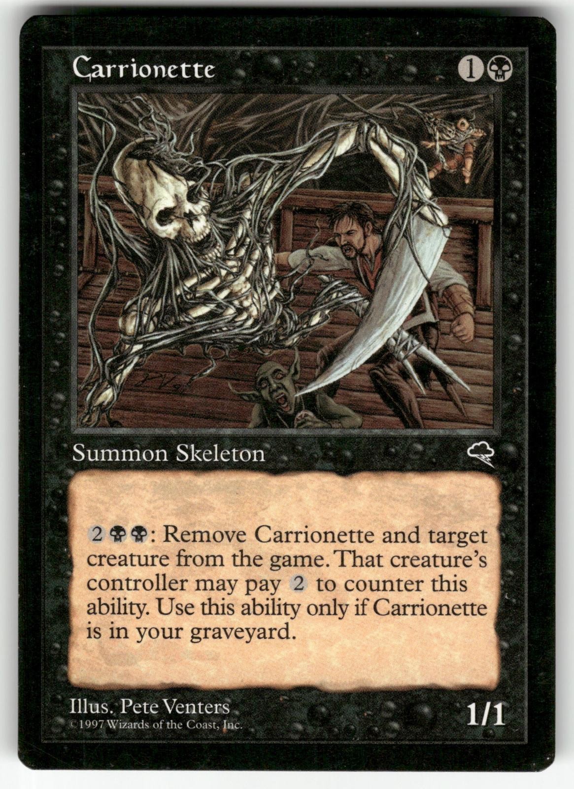 Carrionette 111 Rare Tempest Magic: The Gathering Lightly Played
