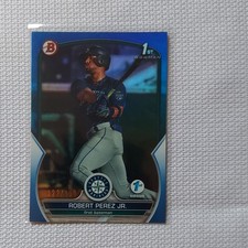Topps 2023 Bowman 1st Blue Foil Rookie Robert Perez Jr. Mariners #BPPF-124 /150