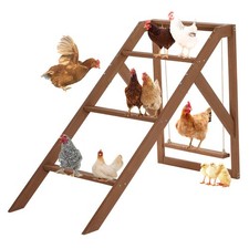 Chicken Perch Roosting Bars Wooden Ladder Swing Coop Accessory for 8-10 Chickens