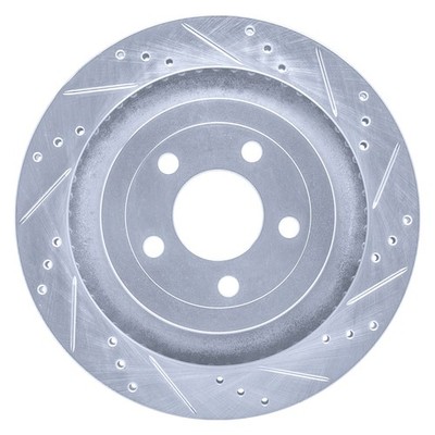 For Ford Mustang 15-23 Brake Rotor DFC Premium Drilled & Slotted Rear Passenger
