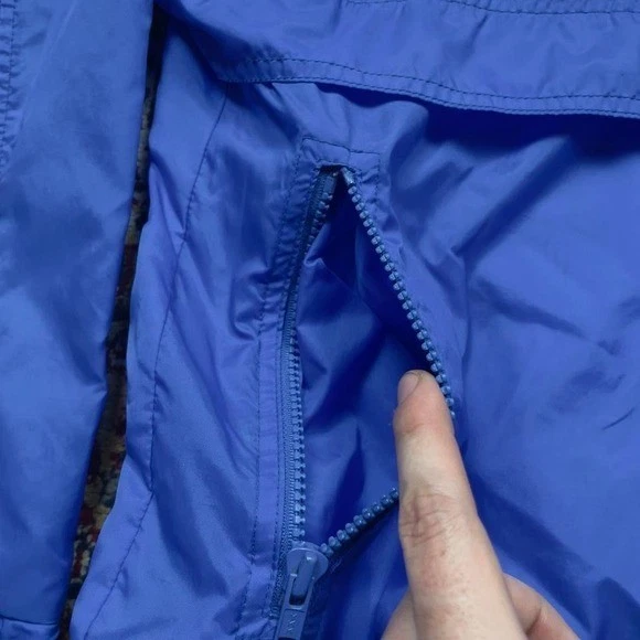 Chaqueta cortavientos de colección años 80 90 Nike Grey Tag colorblock logo media cremallera M azul Foto 4 de 4