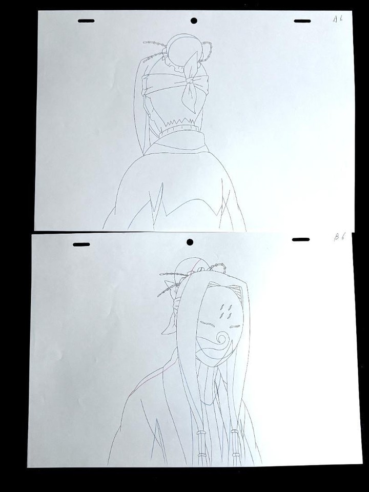 Naruto Haku Original Hand-Drawn Art Set Genga Cel Animation Paper | eBay