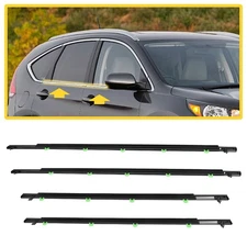 Window Moulding Trim Weatherstrip Seal Belt Set For Honda CRV 2007-2011 Chrome S