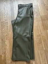 s Oliver Culotte 48 Kunstleder olivgrün wie NEU Hose Damen