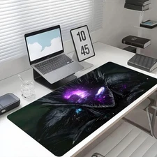 40*90cm Garou Style Gaming & Office Desk Mat - Non-Slip Rubber Base, Easy-Clean