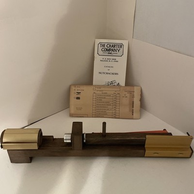 Vintage TEXAS NATIVE INERTIA NUTCRACKER BOX & With Instructions and Order Form