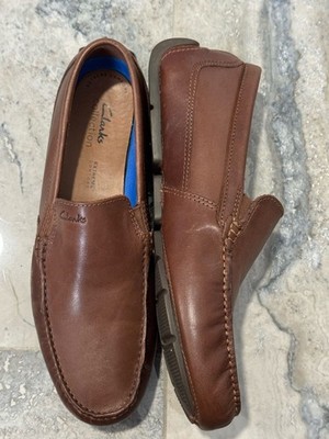 NWOB Clarks Brown Leather Slip-On Loafers for Men