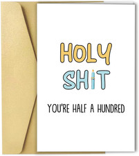 Funny 50Th Birthday Card, Rude 50 Years Old Birthday Card for Friend Him Her, 50