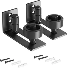 SMARTSTANDARD Sliding Barn Door Floor Guide for Bottom Adjustable Black 