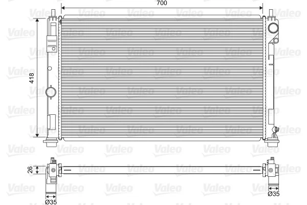 FRÚJULA RADIADOR MOTOR 701571 PARA JEEP ECE 2.0L 4cyl Foto 2 de 4