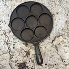 GHC Vintage Cast Iron Plett Pan Skillet 10" Griswold ghost mark