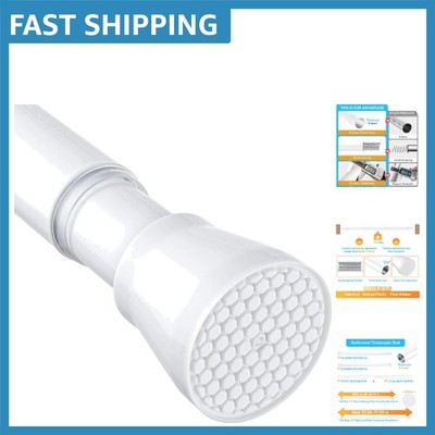 Adjustable 45-77 Inch White Tension Curtain Rod for Easy Home Decor Enhancement