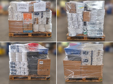 Janitorial Supplies Mixed Pallet- Paper Towels, Gloves, Bins, Dispensers Job Lot