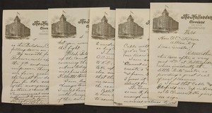 1914 antique THE HOLLENDEN HOTEL cleveland oh LETTERHEAD letter SENATOR STEVENS