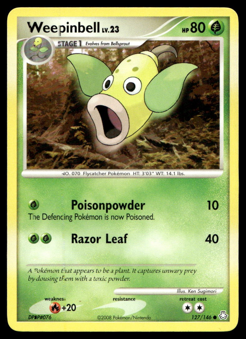 Weepinbell Legends Awakened Common 127/146 2008 Pokemon TCG