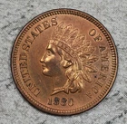 1880 Indian Head Cent Unc Details #4FQG