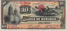 Mexico / Durango  10  Pesos  18.6.1913  Series G  Circulated Banknote SS 1