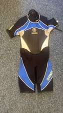 Yamaha WaveRunner Men?s Shorty Wetsuit Black Blue Jet Ski Watersports