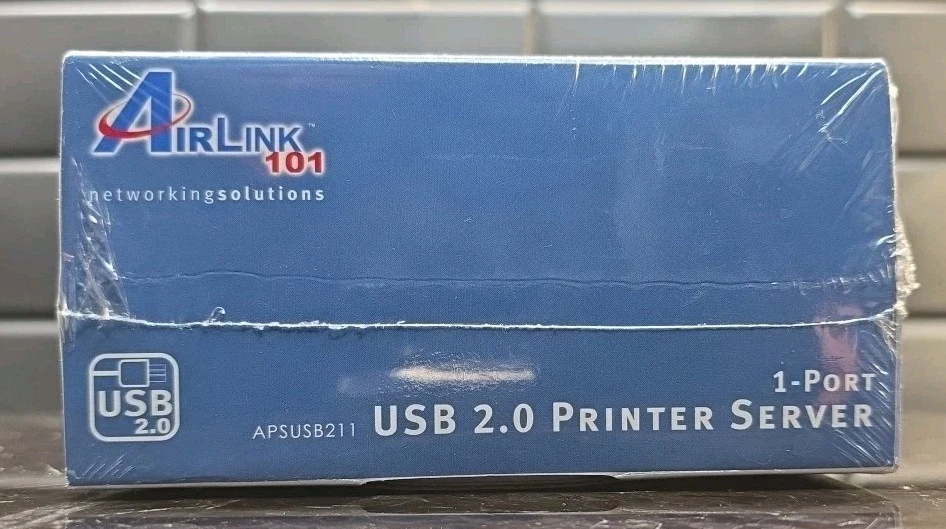 Airlink 101 1-Port USB 2.0 Printer Server Networking APSUSB211 2005 Sealed  - Image 4 of 4