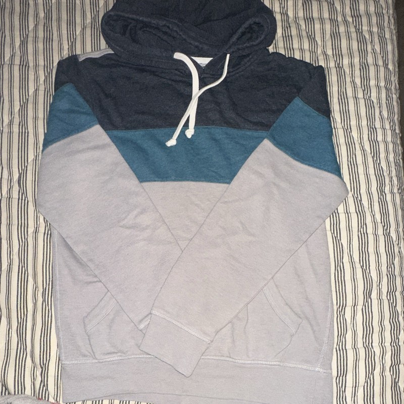Sonoma Men's Fleece Pullover Hoodie - Blue/Gray Colorblock, Size S Regular Kohls