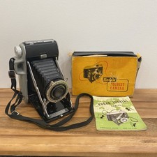 Kodak Tourist Folding Camera Kodet 86mm f12.5 Lens Flash Kodon Shutter Working
