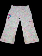 Vintage Levi Toddler Girls Embroidered Pants Flowers Hearts Size 6 Rare Y2K