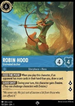 Lorcana Robin Hood - Unrivaled Archer 1TFC-157 Super Rare Englisch NM