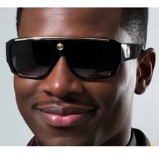 Vintage Retro Style Swag Hip Hop Rapper DJ Mens Plastic Square Sunglasses Street