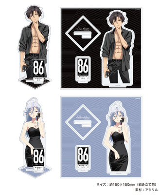 86 Eighty Six Original Illustration Acrylic Stand Shin Lena 15cm set of 2 Japan