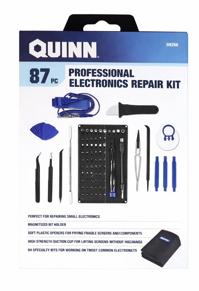 Quinn 87pc. Professional Electronics Repair Kit 59258 NEW UNOPENED