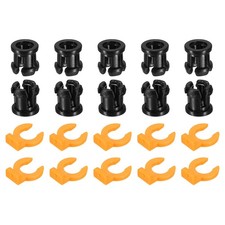 10Set 3D Printer Tube Coupler Set Joint Connector 7.5mm OD x 4mm ID Black/Orange