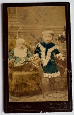 orig. CDV photo photography picture child old fashion around 1890 Berlin Goetze