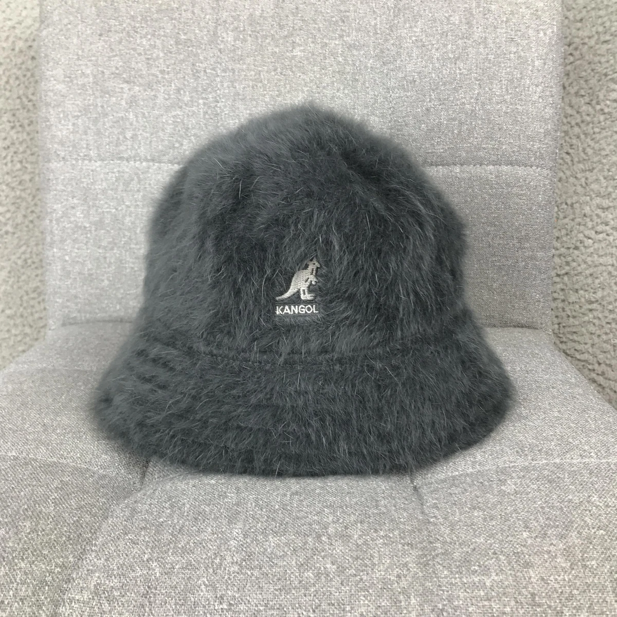 DNY Angora Bucket Hat Black EUC Vintage Black Bucket Hat Angora Rabbit Hair | Mercari main image 2