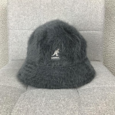 Kangol Hat Bucket Mens M Gray Furgora Lahinch Angora Blend Winter Fuzzy