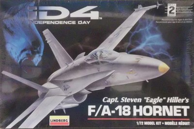 Lindberg iD4 Capt Steven Hiller's F/A-18 Hornet Aircraft Model Kit - Sealed-READ