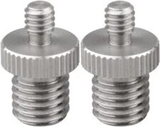 CAMVATE 1/4" Male to M12 Male Double-End Screw Adapter for DSLR Rig(2 Pieces) - 