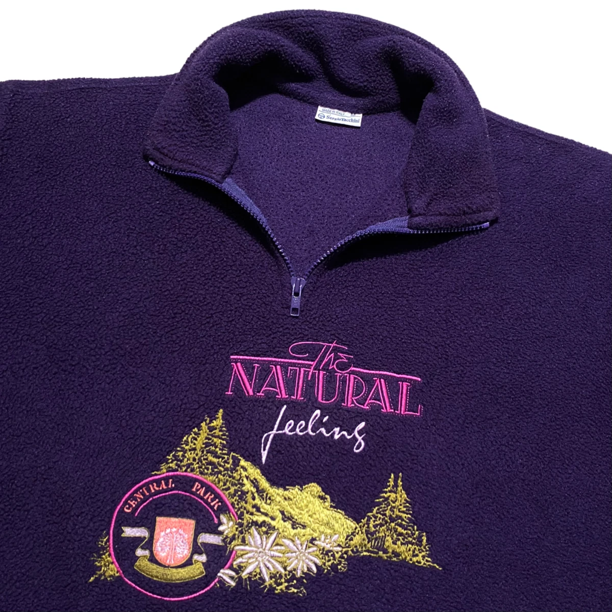 Sergio Tacchini fleece M Sweatshirt 1 4 zip POLARTEC Vintage 90s Natural Feeling