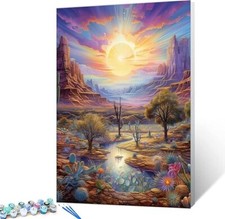 Tropical Plants Saguaro Paint by Numbers Kits 16x20 inch America Arizona Desert